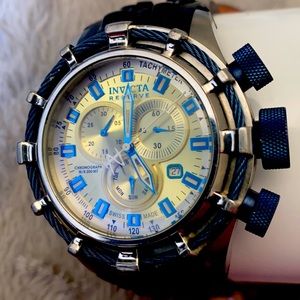 Invicta watch bolt men watch quarts silicone band